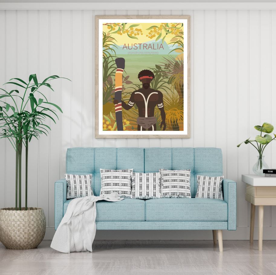 Indians in Australia Vector Art Home Decor Premium Quality Poster Print Choose Your Sizes