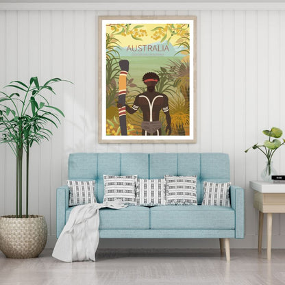 Indians in Australia Vector Art Home Decor Premium Quality Poster Print Choose Your Sizes