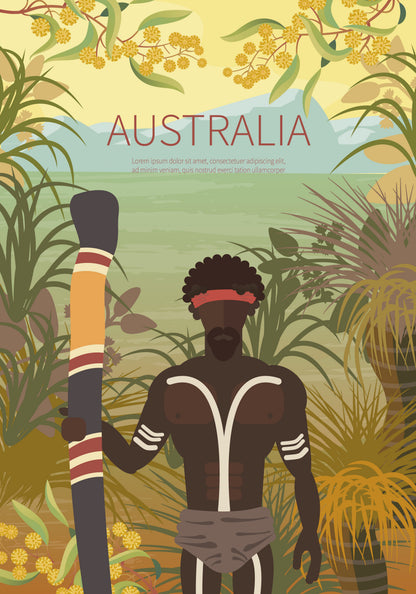 Indians in Australia Vector Art Home Decor Premium Quality Poster Print Choose Your Sizes