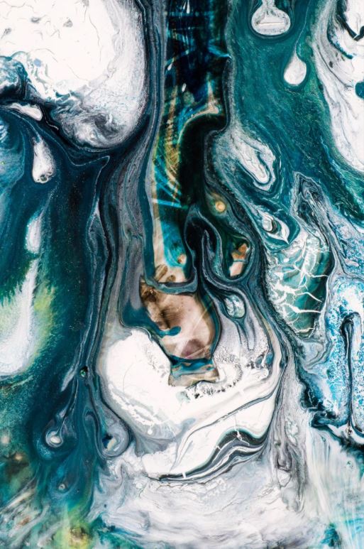 White Green & Gold Abstract Art Home Decor Premium Quality Poster Print Choose Your Sizes