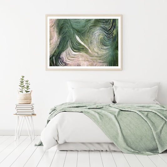 Green & Pink Abstract Design Home Decor Premium Quality Poster Print Choose Your Sizes