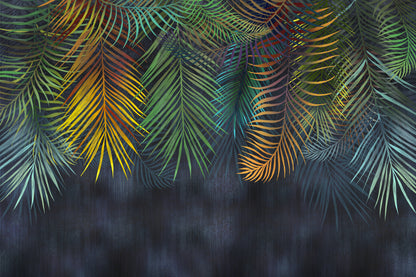 Colourful Palm Tree Leaves Print 100% Australian Made