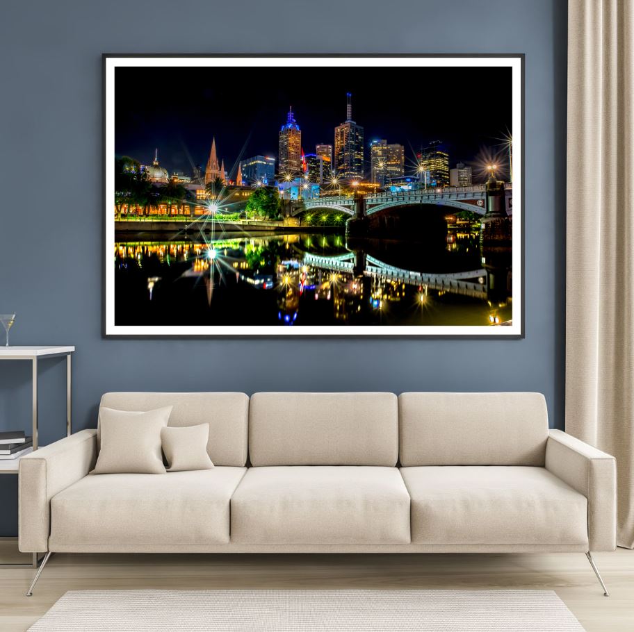 City Night Scenery Photograph Home Decor Premium Quality Poster Print Choose Your Sizes