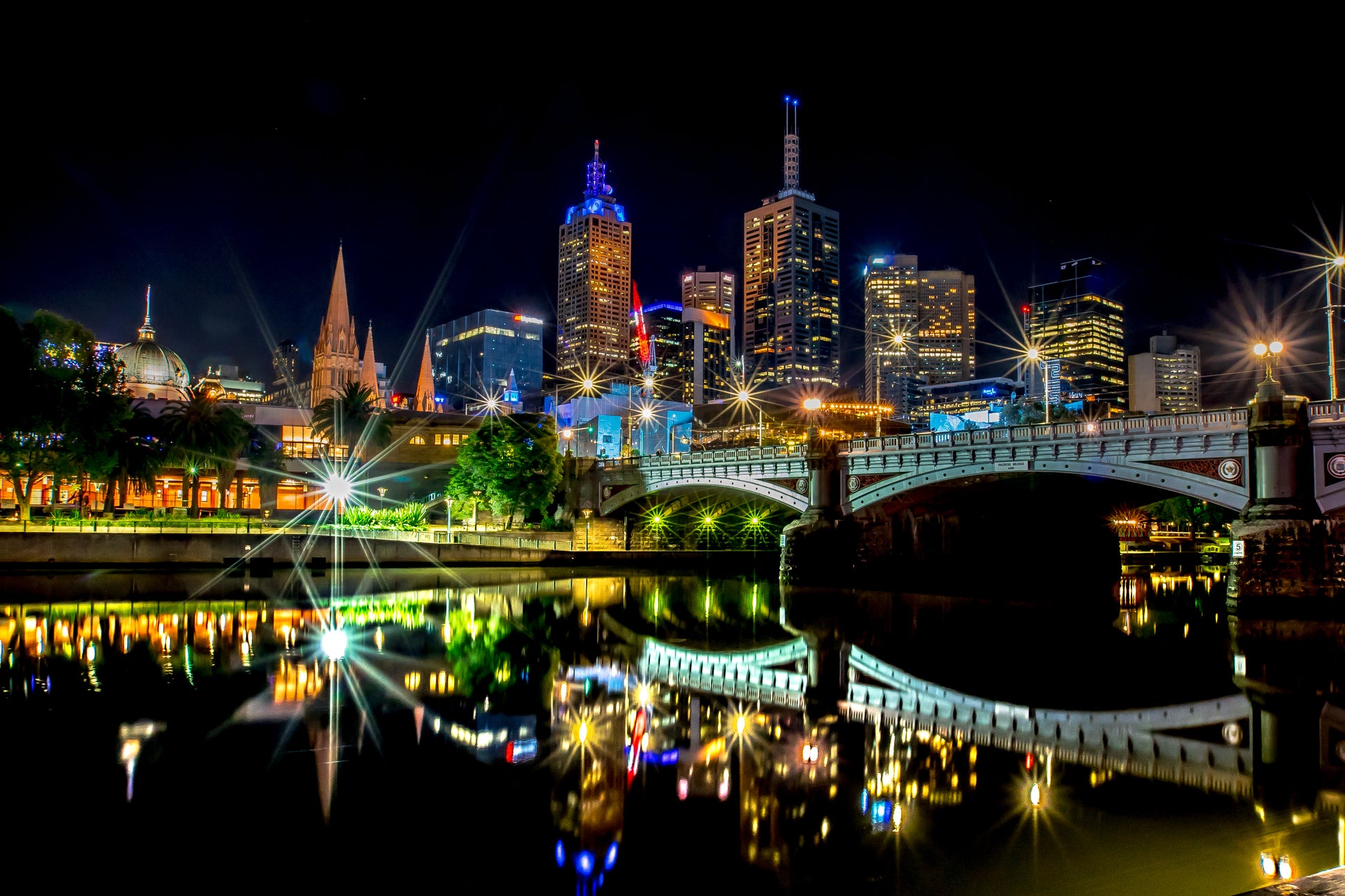 City Night Scenery Photograph Home Decor Premium Quality Poster Print Choose Your Sizes