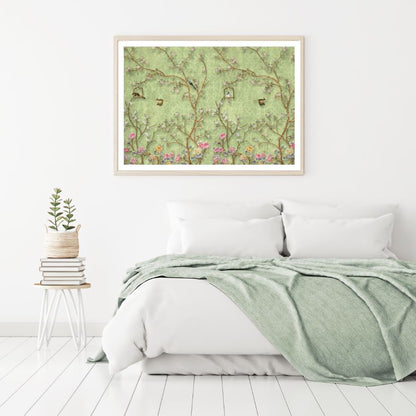 Birds & Flower Trees 3D Design Home Decor Premium Quality Poster Print Choose Your Sizes