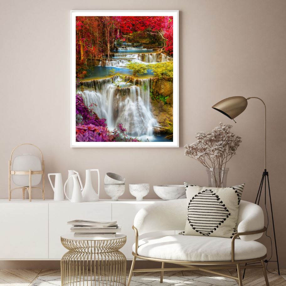 Waterfall Scenery Photograph Home Decor Premium Quality Poster Print Choose Your Sizes
