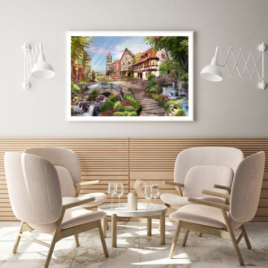Village Digital Art Design Home Decor Premium Quality Poster Print Choose Your Sizes