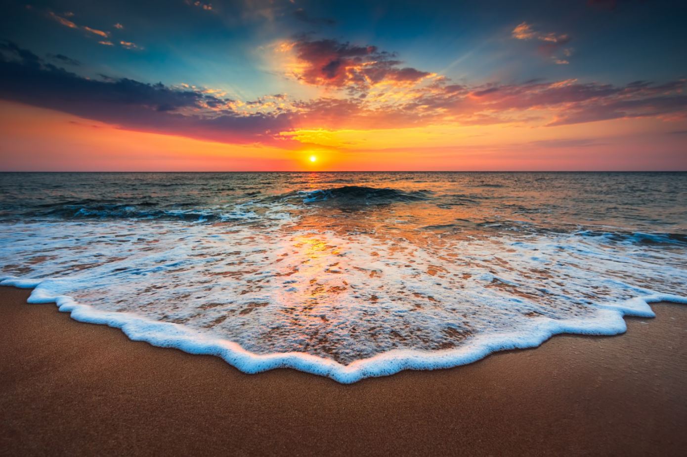 Stunning Beach View at Sunset Print 100% Australian Made