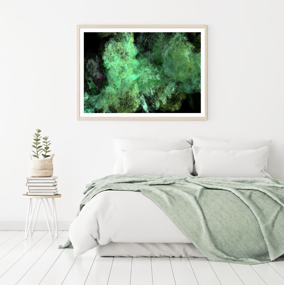 Green & Black Abstract Design Home Decor Premium Quality Poster Print Choose Your Sizes