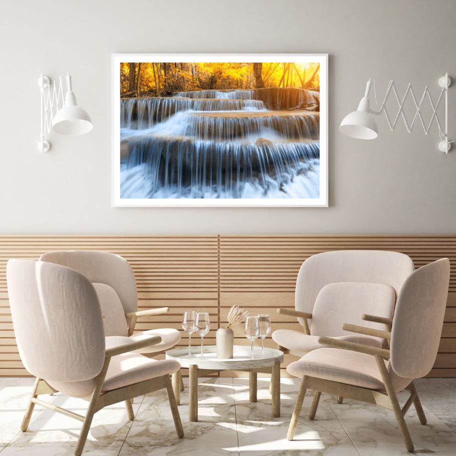 Waterfall Scenery Photograph Home Decor Premium Quality Poster Print Choose Your Sizes