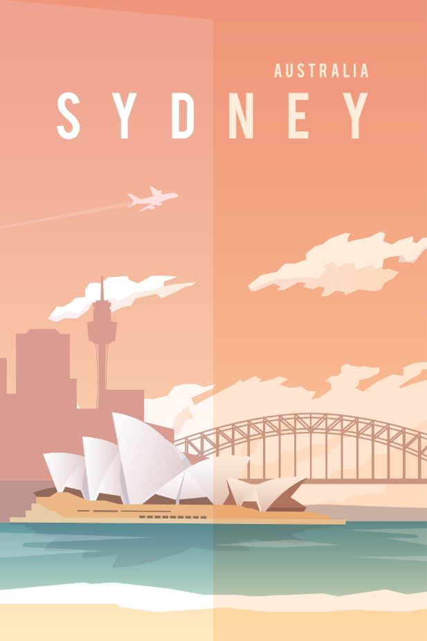 City Vector Art Print 100% Australian Made