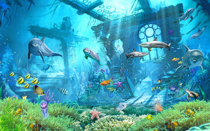 Underwater Fish Scenery View Home Decor Premium Quality Poster Print Choose Your Sizes