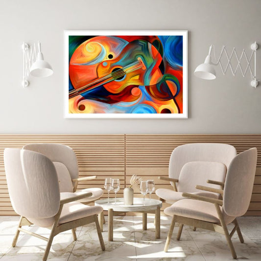 Colorful Guitar Abstract Design Home Decor Premium Quality Poster Print Choose Your Sizes