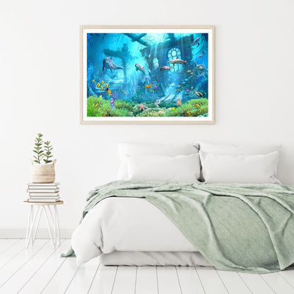 Underwater Fish Scenery View Home Decor Premium Quality Poster Print Choose Your Sizes