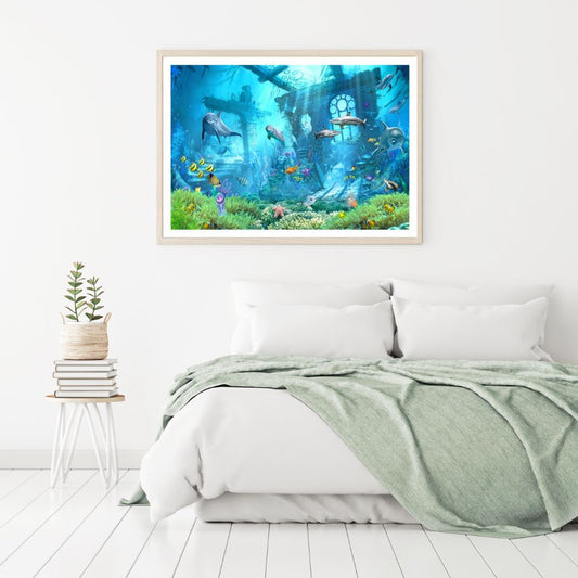 Underwater Fish Scenery View Home Decor Premium Quality Poster Print Choose Your Sizes