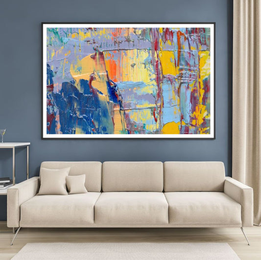 Colorful Abstract Oil Painting Home Decor Premium Quality Poster Print Choose Your Sizes