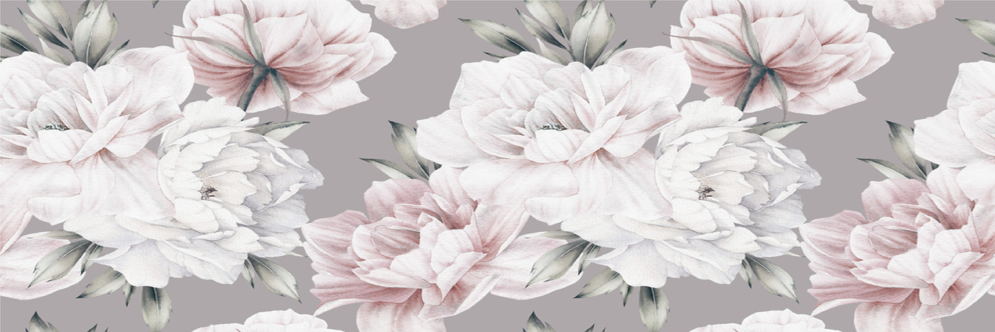 Panoramic Canvas Floral Design High Quality 100% Australian made wall Canvas Print ready to hang
