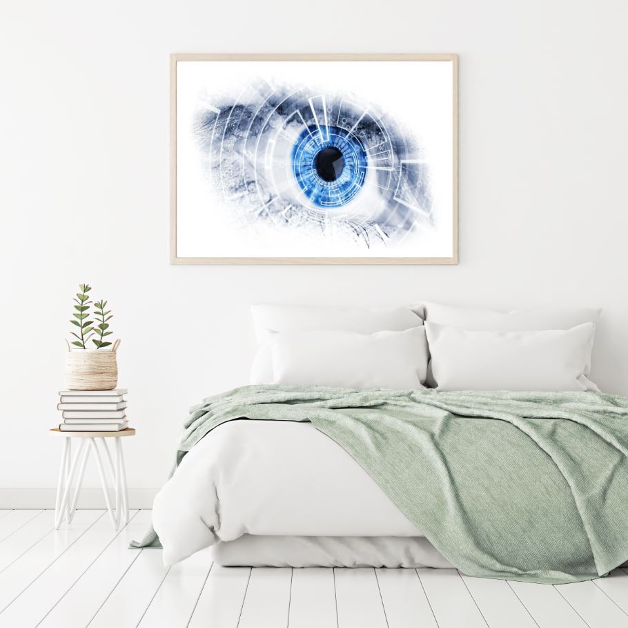 Blue & Black Eye Photograph Home Decor Premium Quality Poster Print Choose Your Sizes