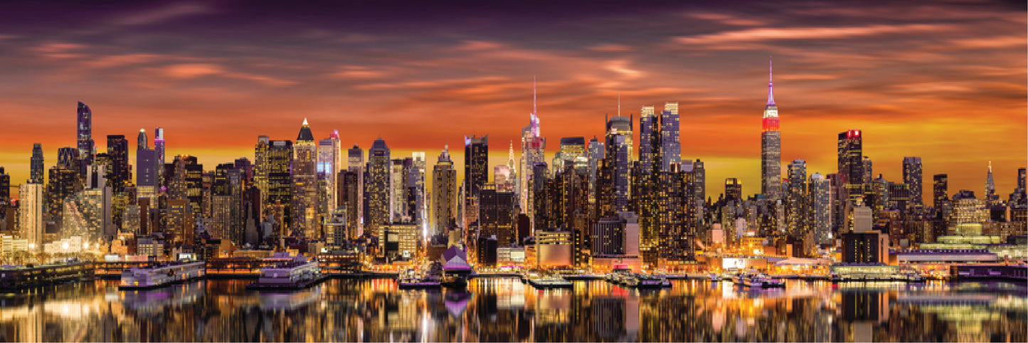 Panoramic Canvas New York City Sky line View High Quality 100% Australian made wall Canvas Print ready to hang