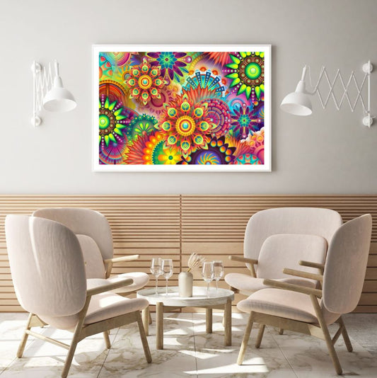 Colorful Abstract Floral Design Home Decor Premium Quality Poster Print Choose Your Sizes
