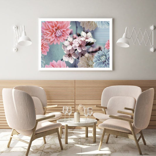 Colorful Flowers Closeup View Home Decor Premium Quality Poster Print Choose Your Sizes