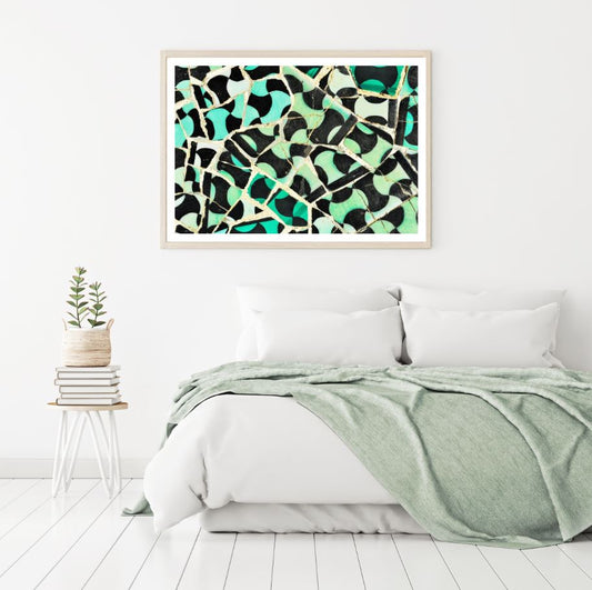 Green Blue & Black Tile Design Home Decor Premium Quality Poster Print Choose Your Sizes