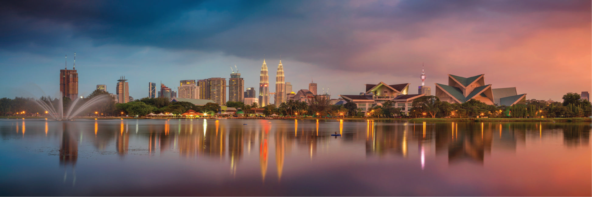 Panoramic Canvas Malaysia City View High Quality 100% Australian made wall Canvas Print ready to hang