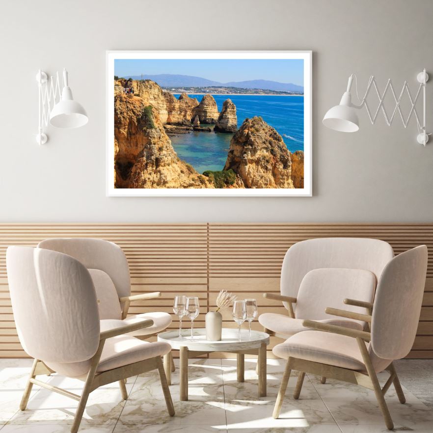 Rock Mountains & Sea Scenery Photograph Home Decor Premium Quality Poster Print Choose Your Sizes