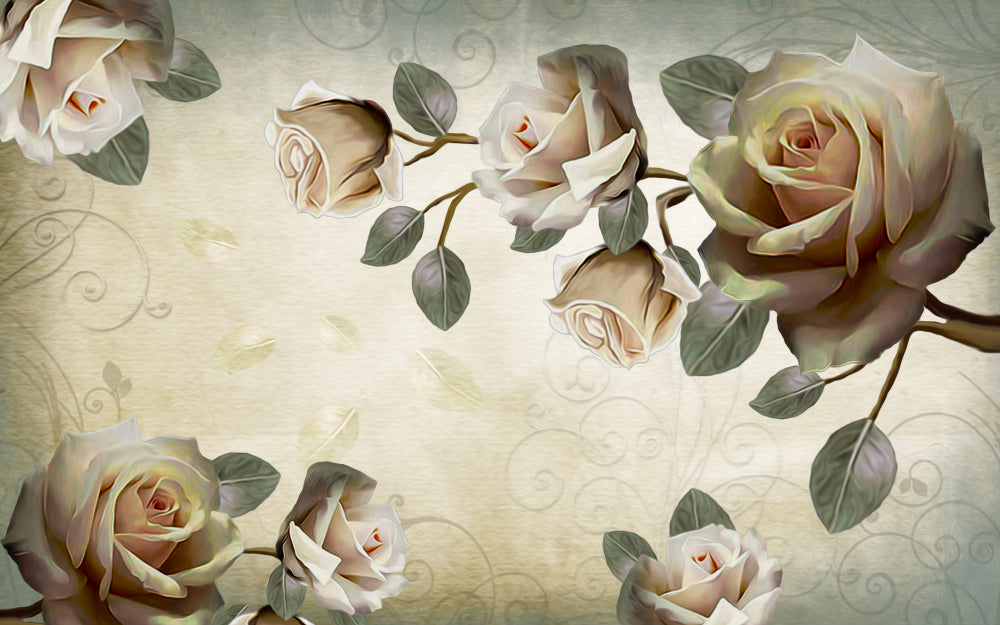 Rose Flowers Digital Art Design Home Decor Premium Quality Poster Print Choose Your Sizes