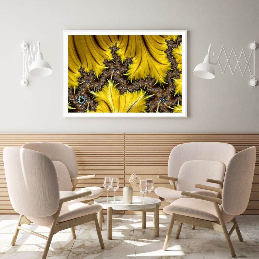 Gold & Brown Abstract Fractal Art Home Decor Premium Quality Poster Print Choose Your Sizes