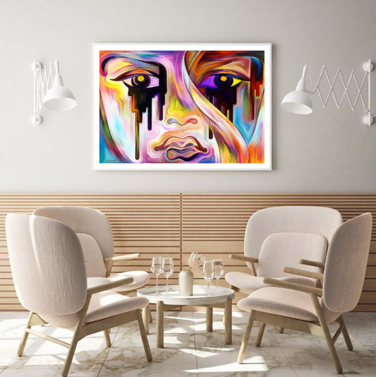 Colorful Abstract Face Design Home Decor Premium Quality Poster Print Choose Your Sizes