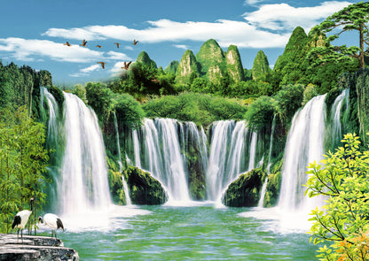 Stunning Waterfall Scenery View Home Decor Premium Quality Poster Print Choose Your Sizes