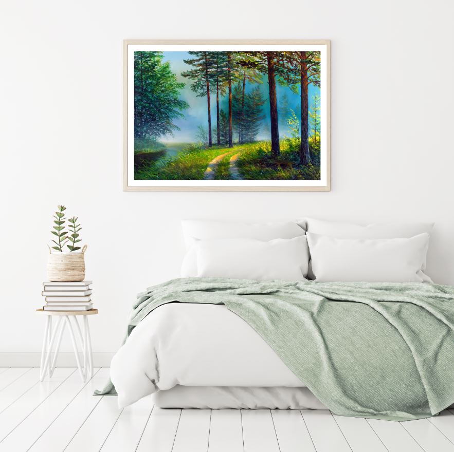 Forest Scenery Oil Painting Home Decor Premium Quality Poster Print Choose Your Sizes