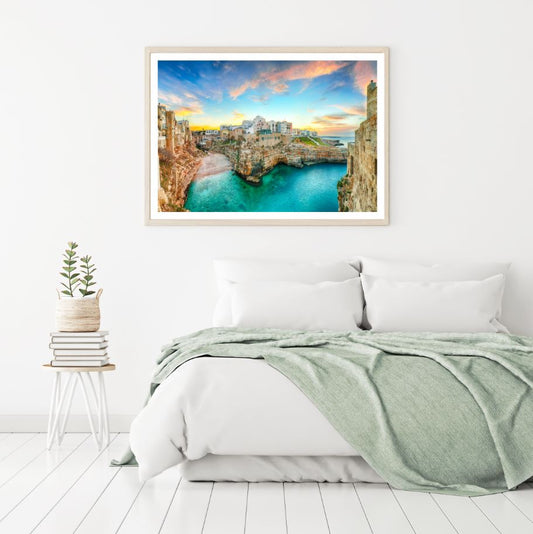 City Near Sea Scenery Photograph Home Decor Premium Quality Poster Print Choose Your Sizes