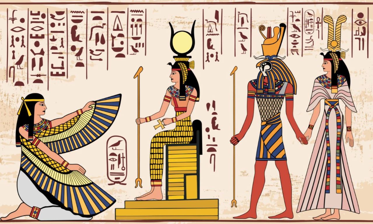 Egypt Ancient Drawings Vector Home Decor Premium Quality Poster Print Choose Your Sizes