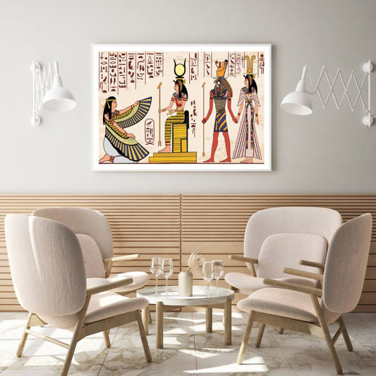 Egypt Ancient Drawings Vector Home Decor Premium Quality Poster Print Choose Your Sizes
