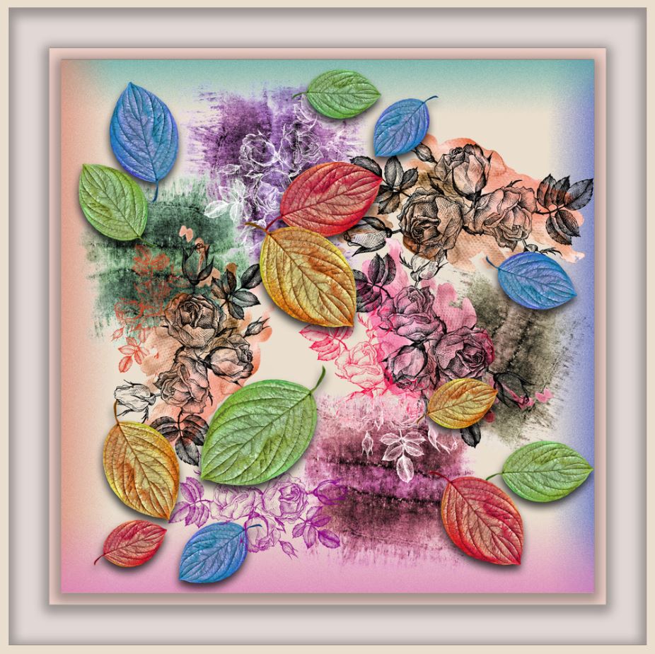 Square Canvas Colourful Leaves Art High Quality Print 100% Australian Made