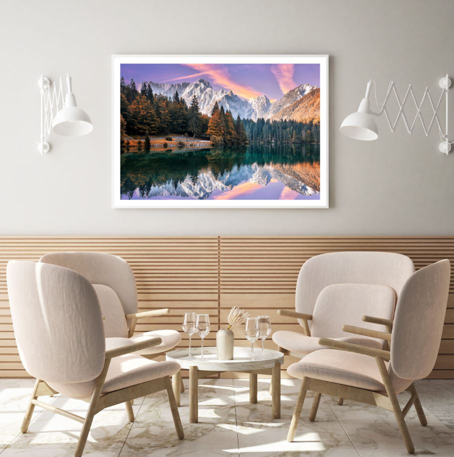 Lake & Forest Sunset Scenery View Home Decor Premium Quality Poster Print Choose Your Sizes