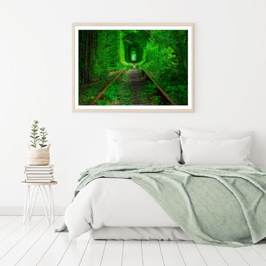 Rail Tracks Covered with Forest Home Decor Premium Quality Poster Print Choose Your Sizes