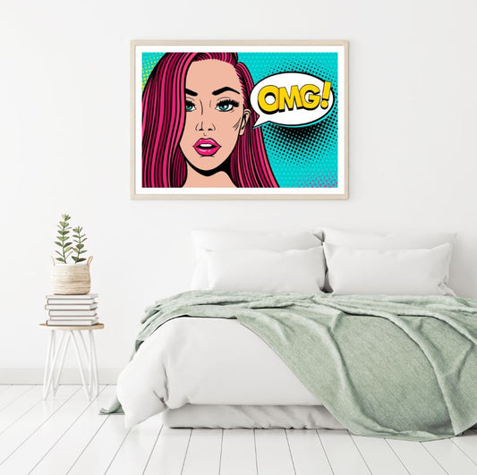 Girl Portrait Pop Art Home Decor Premium Quality Poster Print Choose Your Sizes