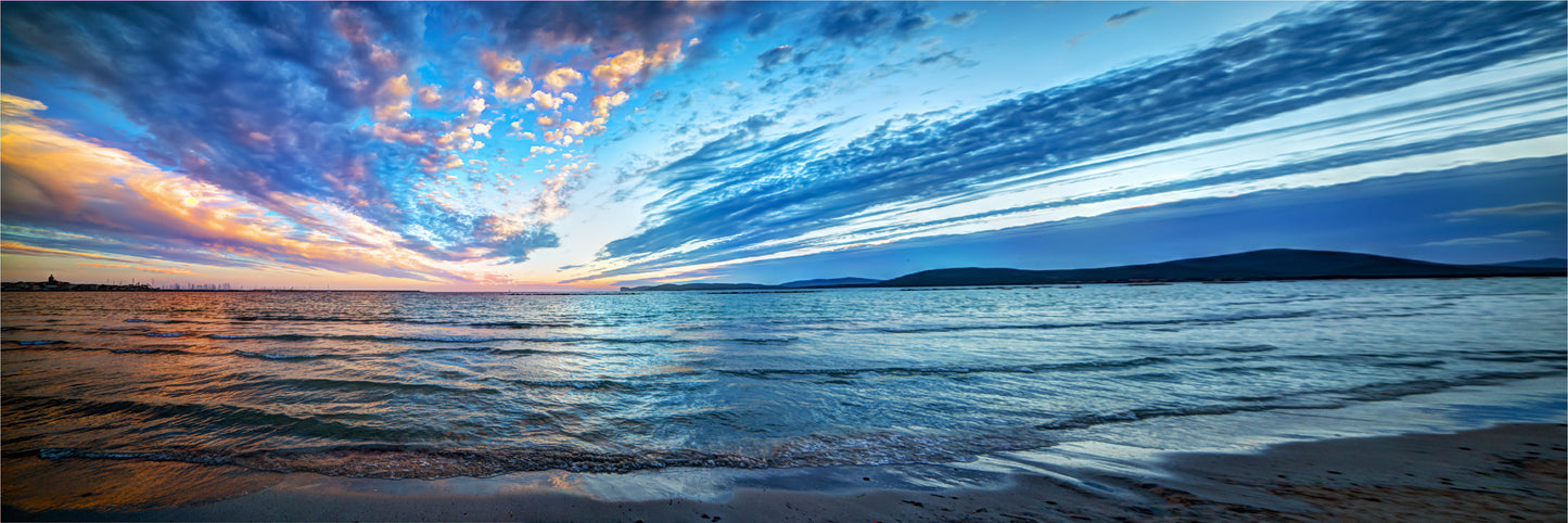 Panoramic Canvas Stunning Beach Sunset View High Quality 100% Australian made wall Canvas Print ready to hang