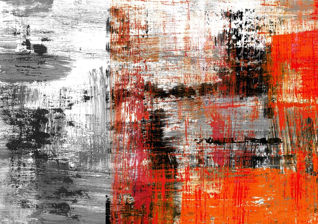 Black & Orange Abstract Design Home Decor Premium Quality Poster Print Choose Your Sizes