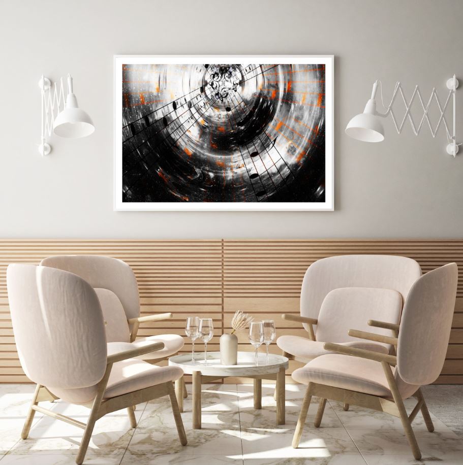 Music Notes Abstract Design Home Decor Premium Quality Poster Print Choose Your Sizes