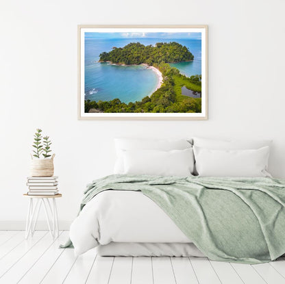 Island in Sea Sky View Photograph Home Decor Premium Quality Poster Print Choose Your Sizes