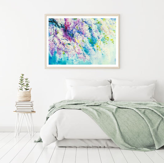Colorful Flower Trees Painting Home Decor Premium Quality Poster Print Choose Your Sizes