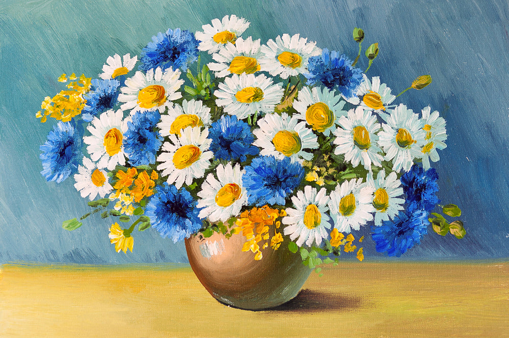 Flower Vase Oil Painting Home Decor Premium Quality Poster Print Choose Your Sizes