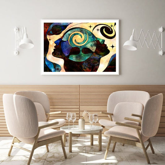 Colorful Faces Abstract Design Home Decor Premium Quality Poster Print Choose Your Sizes