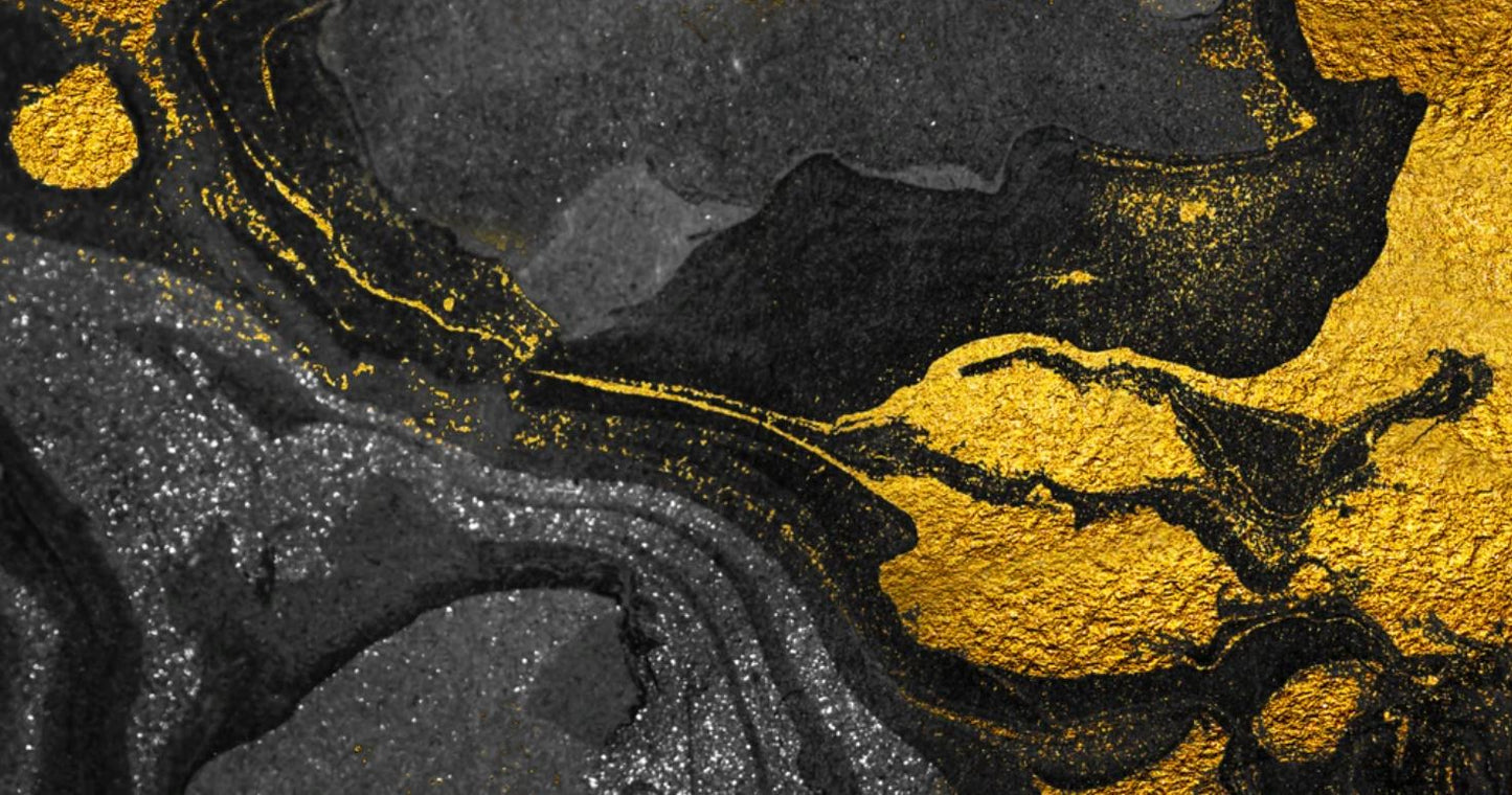 Gold & Black Abstract Design Home Decor Premium Quality Poster Print Choose Your Sizes
