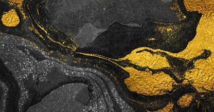 Gold & Black Abstract Design Home Decor Premium Quality Poster Print Choose Your Sizes