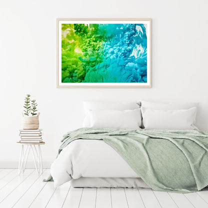 Green & Blue Smoke Abstract Home Decor Premium Quality Poster Print Choose Your Sizes